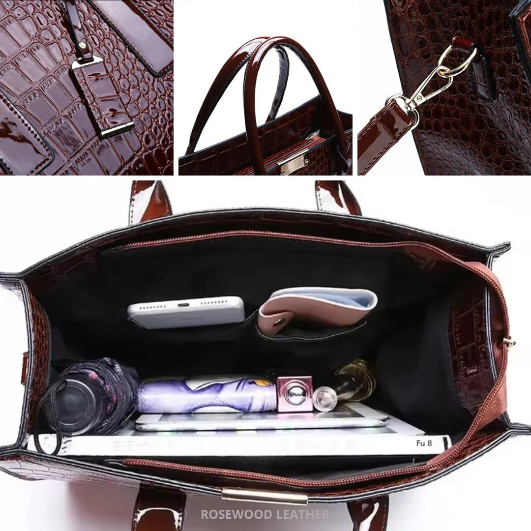 Paris Carryall Tas Crocoprint