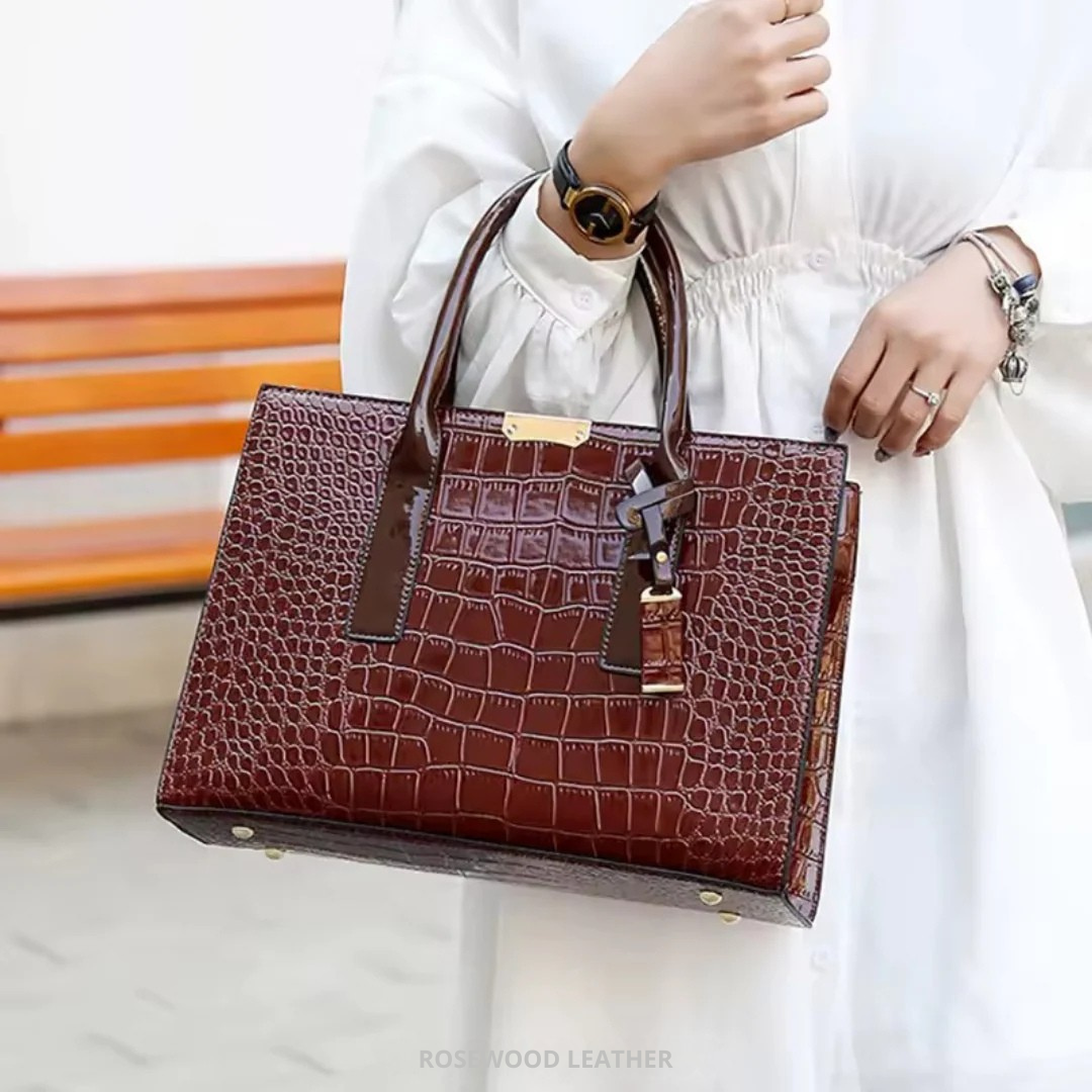 Paris Carryall Tas Crocoprint